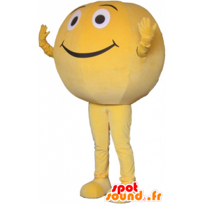 Maskotti jättiläinen keltainen pallo. pyöreä maskotti - MASFR032665 - urheilu maskotti