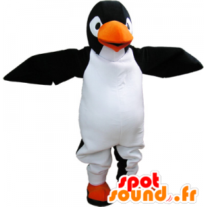 Black and white penguin mascot realistic giant - MASFR032666 - Penguin mascots