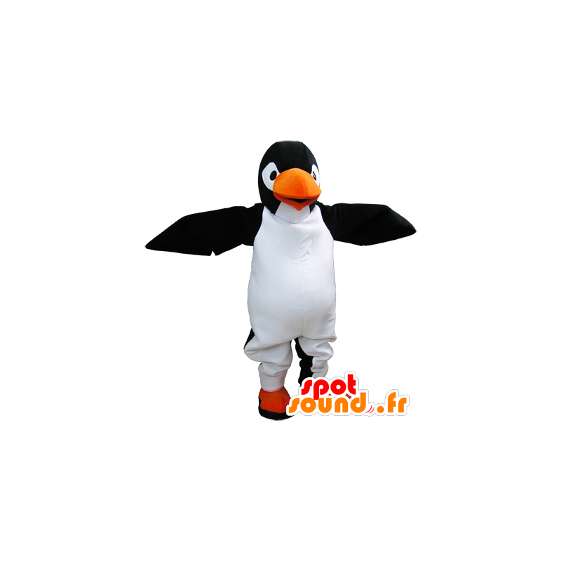 Blanco y negro de la mascota pingüino gigante realista - MASFR032666 - Mascotas de pingüino