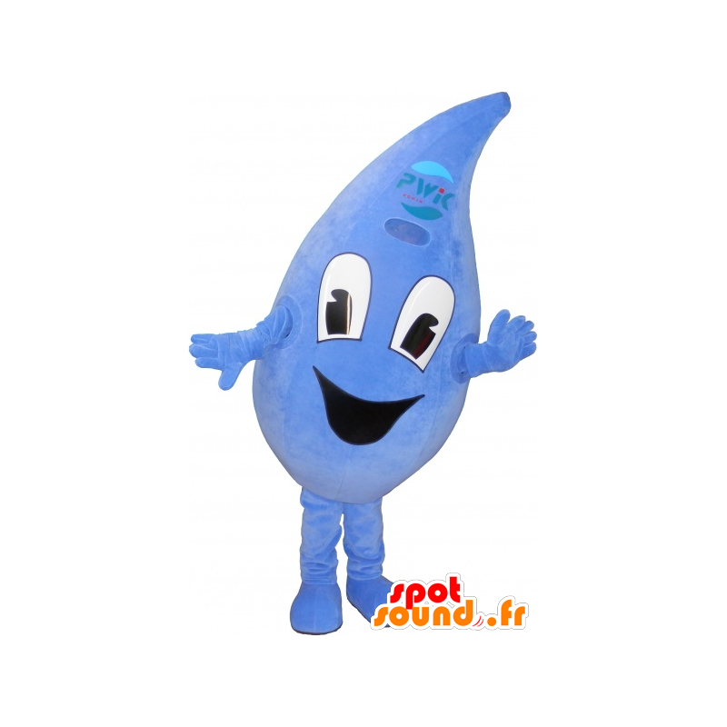 Mascotte de goutte d'eau, bleue, géante - MASFR032667 - Mascottes non-classées