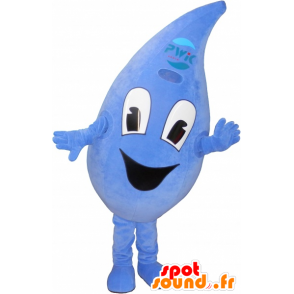Mascotte de goutte d'eau, bleue, géante - MASFR032667 - Mascottes non-classées