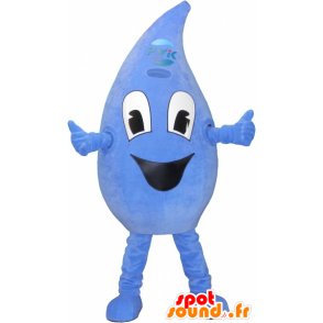 Maskotdråbe vand, blå, kæmpe - Spotsound maskot