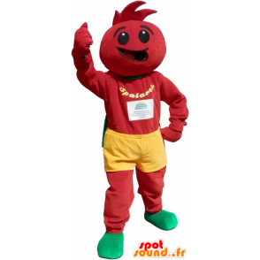 Costume de tomate. Mascotte de tomate - MASFR032668 - Mascotte de fruits