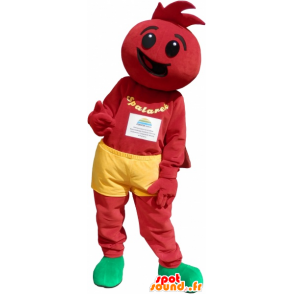 Traje de tomate. la mascota de tomate - MASFR032668 - Mascota de la fruta