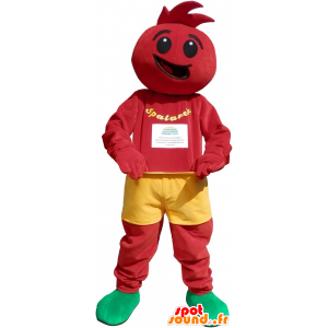 Costume de tomate. Mascotte de tomate - MASFR032668 - Mascotte de fruits