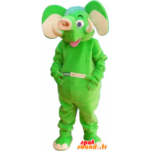 La mascota de neón elefante verde - MASFR032673 - Mascotas de elefante