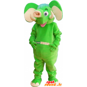 Maskot neon zelená slon - MASFR032673 - slon Maskot