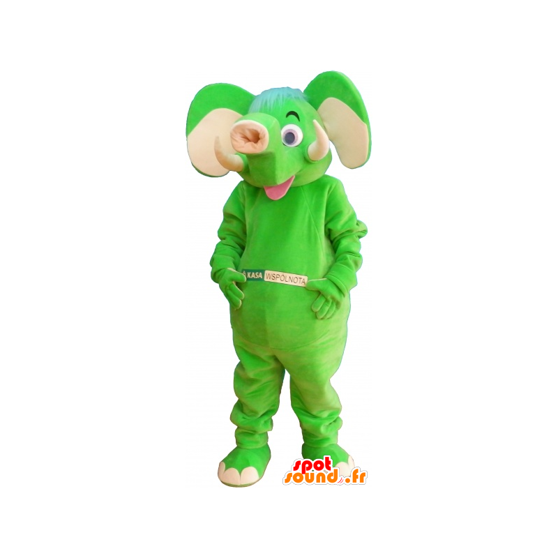 La mascota de neón elefante verde - MASFR032673 - Mascotas de elefante