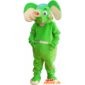 La mascota de neón elefante verde - MASFR032673 - Mascotas de elefante