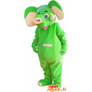 Mascot neongrün Elefant - MASFR032673 - Elefant-Maskottchen