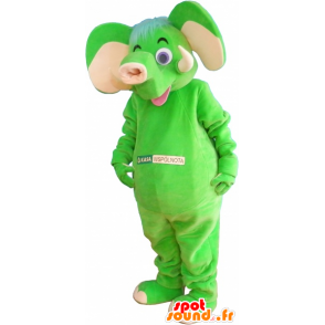 Mascot neon grønn elefant - MASFR032673 - Elephant Mascot