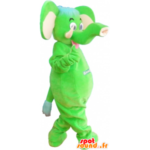 La mascota de neón elefante verde - MASFR032673 - Mascotas de elefante