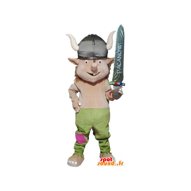 Mascota vikingo realista con un casco y una espada - MASFR032674 - Mascotas humanas