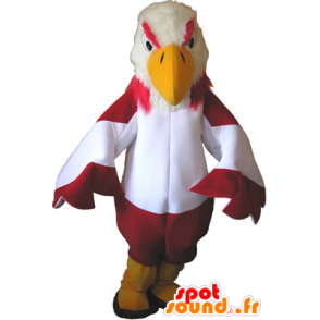 Mascot roten und weißen Geier mit gelben Stiefeln - MASFR032677 - Maskottchen der Vögel