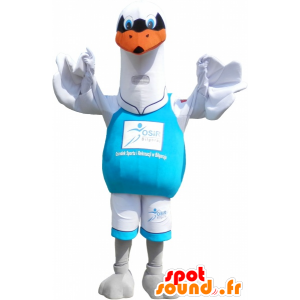 Maskot stor hvit måke. Bird Costume - MASFR032678 - Mascot fugler