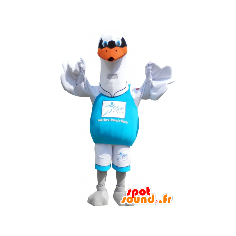 Mascot big white seagull. Bird Costume - MASFR032678 - Mascot of birds