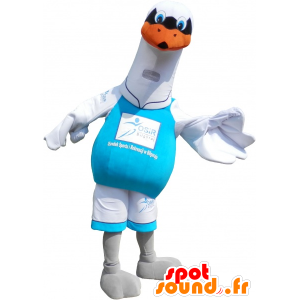 Mascotte grote witte zeemeeuw - Vogel kostuum