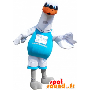 Mascotte grote witte zeemeeuw. Bird Costume - Mascotte vogel - MASFR032678 - SpotSound.fr