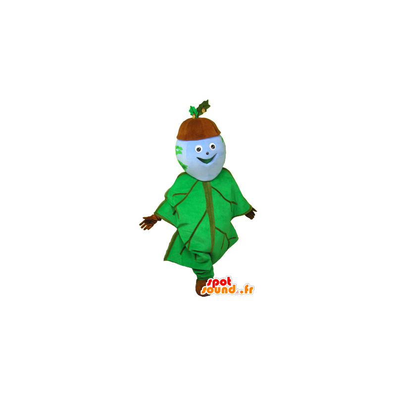 Acorn mascot dressed in oak leaf - MASFR032683 - Mascots of plants