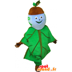 Acorn mascot dressed in oak leaf - MASFR032683 - Mascots of plants