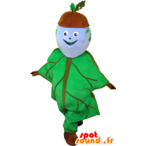 Acorn mascot dressed in oak leaf - MASFR032683 - Mascots of plants