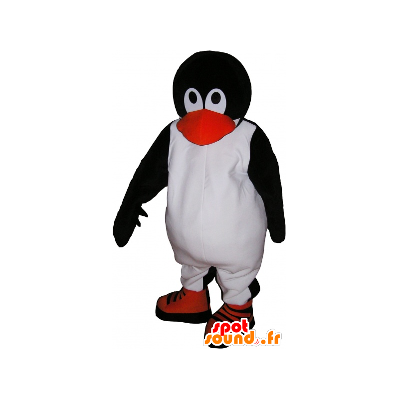 Mascota del pingüino blanco y negro lindo y entrañable - MASFR032684 - Mascotas de pingüino