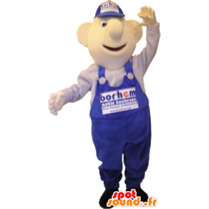 Sněhuláka Mascot kombinézy a modré čepice - MASFR032686 - Man Maskoti