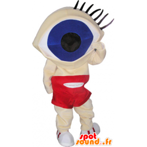 Mascotte de bonhomme avec un énorme œil tête - MASFR032690 - Mascottes Homme