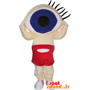 Cabeça mascote do boneco de neve com enormes olhos - MASFR032690 - Mascotes homem