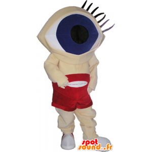 Mascotte de bonhomme avec un énorme œil tête - MASFR032690 - Mascottes Homme