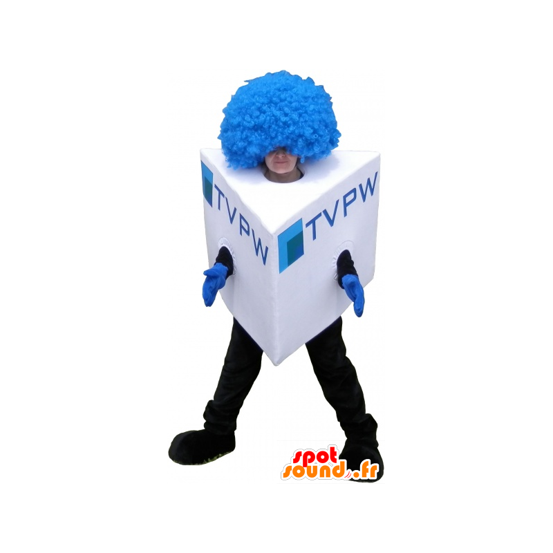 Mascotte de bonhomme carré, costume de cube - MASFR032695 - Mascottes Homme