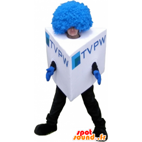Square snowman mascot costume cube - MASFR032695 - Human mascots