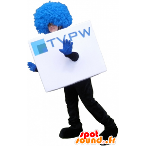 Square snowman mascot costume cube - MASFR032695 - Human mascots