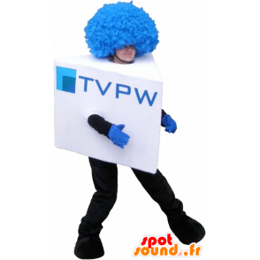 Square snowman mascot costume cube - MASFR032695 - Human mascots