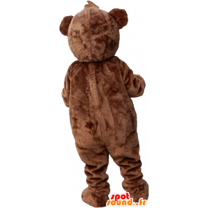 Mascot gran oso de peluche marrón y beige - MASFR032697 - Oso mascota