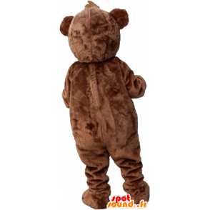 Mascot gran oso de peluche marrón y beige - MASFR032697 - Oso mascota