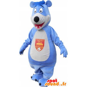 Mascotte de gros ours bleu et blanc - MASFR032700 - Mascotte d'ours