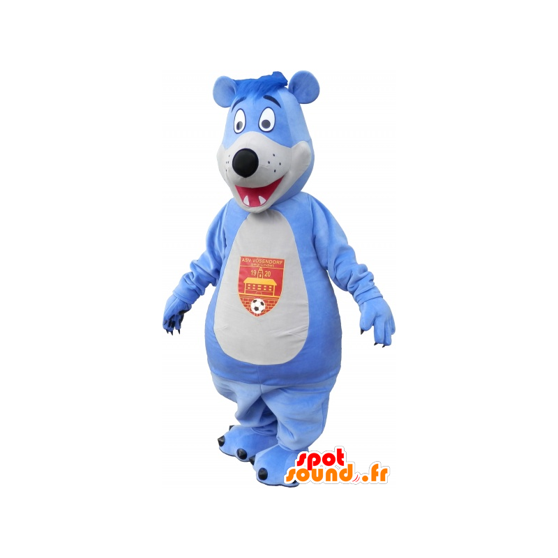 Atacado azul mascote e urso branco - MASFR032700 - mascote do urso