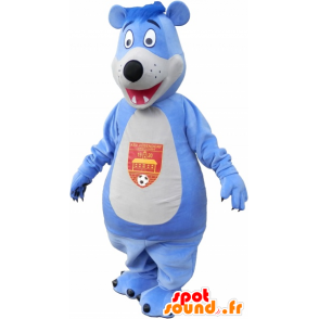 Atacado azul mascote e urso branco - MASFR032700 - mascote do urso