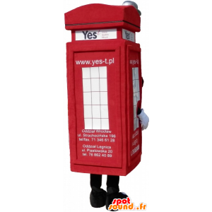 Μασκότ πραγματικό Λονδίνο κόκκινο τηλεφωνικό θάλαμο - MASFR032701 - μασκότ τηλέφωνα