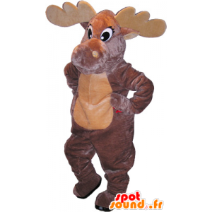 Mascot very realistic dark brown and beige momentum - MASFR032704 - Animals of the forest