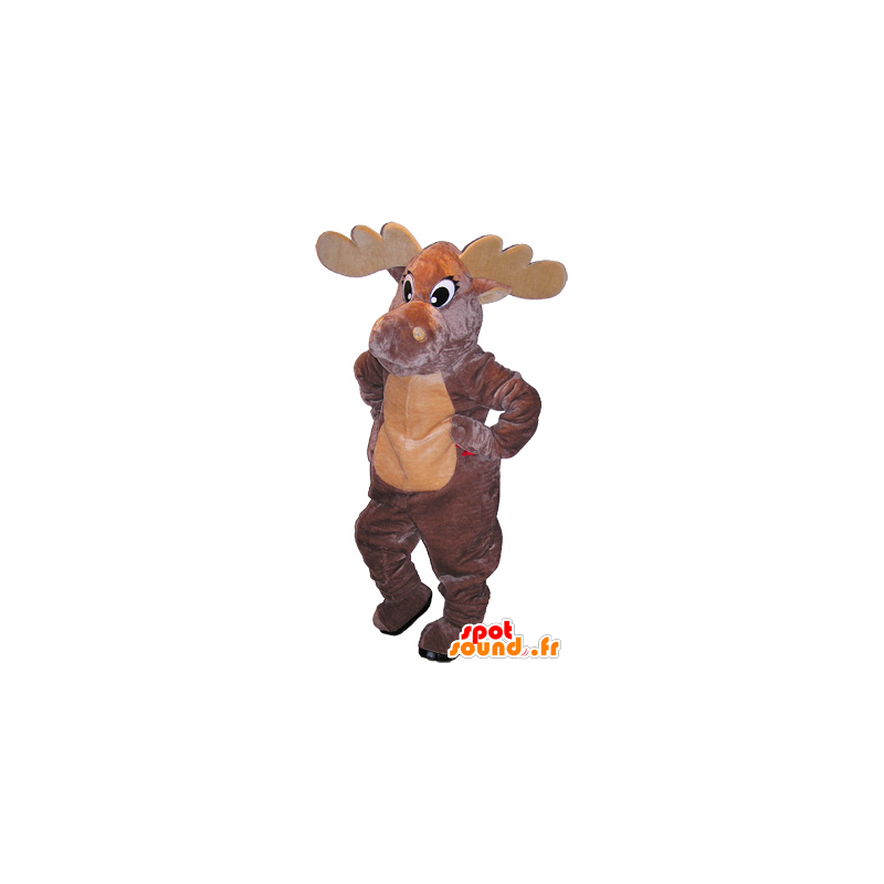 Maskot realistisk mørk brun og beige momentum - MASFR032704 - Forest Animals Maskot realistisk mørk brun og beige momentum - MASFR032704 - Forest Animals