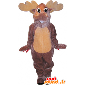 Mascot very realistic dark brown and beige momentum - MASFR032704 - Animals of the forest