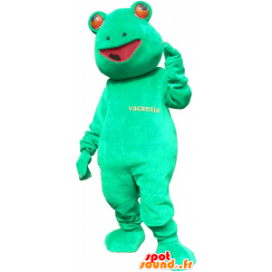 Mascot green frog, giant, funny - MASFR032706 - Mascots frog