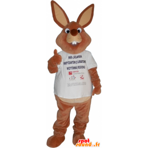 Giant camicia coniglio mascotte marrone - MASFR032707 - Mascotte coniglio