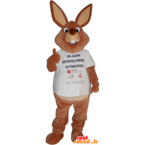 Jättiläinen ruskea kani maskotti paita - MASFR032707 - maskotti kanit