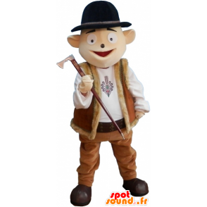 Snowman Mascot berg kleding met bowler - MASFR032708 - man Mascottes