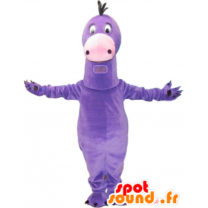 Funny mascot giant purple dinosaur - MASFR032709 - Mascots dinosaur