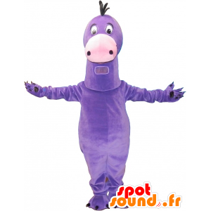 Mascotte de drôle de dinosaure violet géant - MASFR032709 - Mascottes Dinosaure