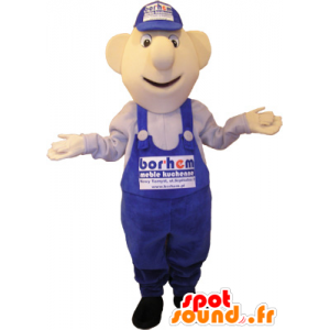 Sněhuláka Mascot kombinézy a modré čepice - MASFR032710 - Man Maskoti